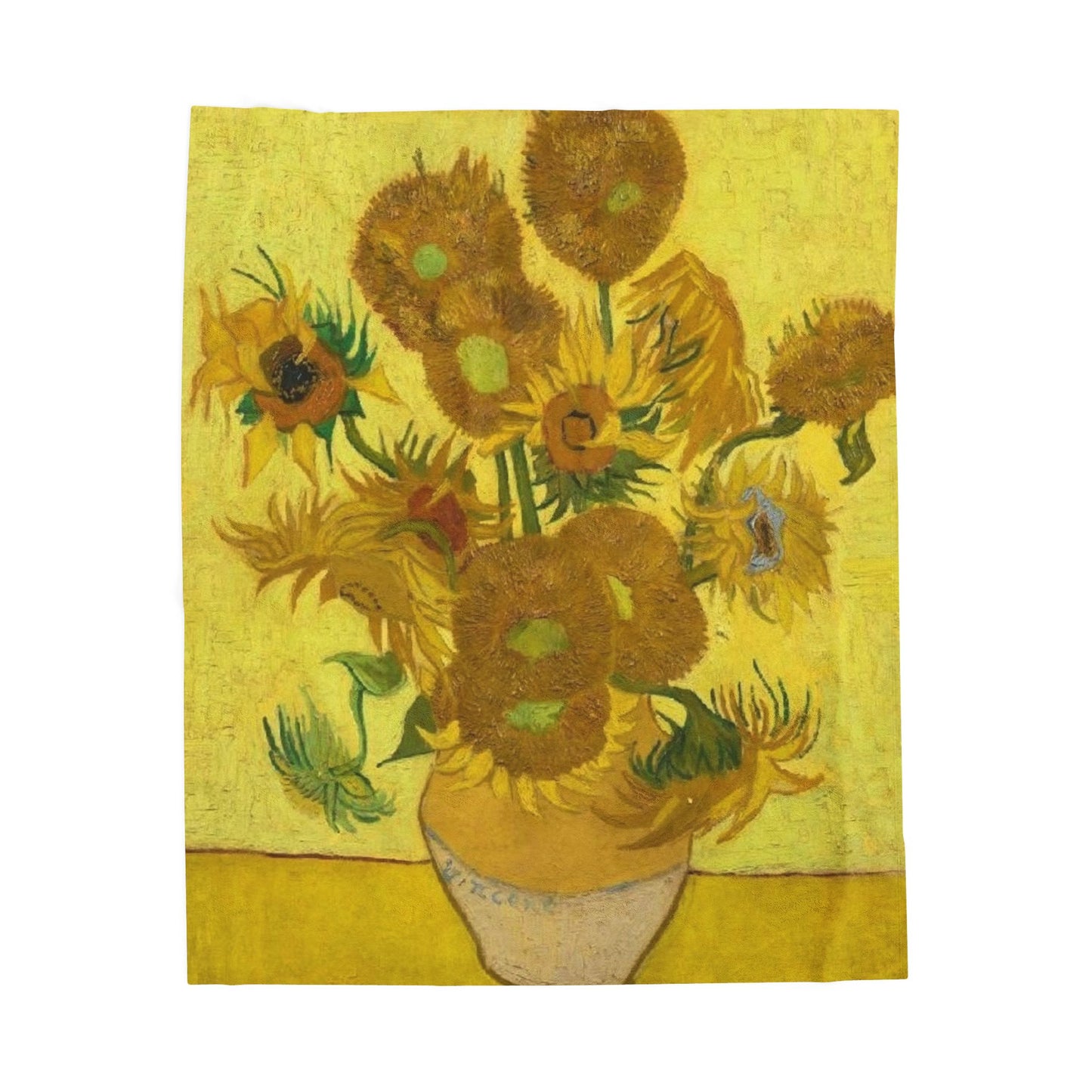 Sunflower Art Velveteen Plush Blanket - Cozy Decorative Throw for Home