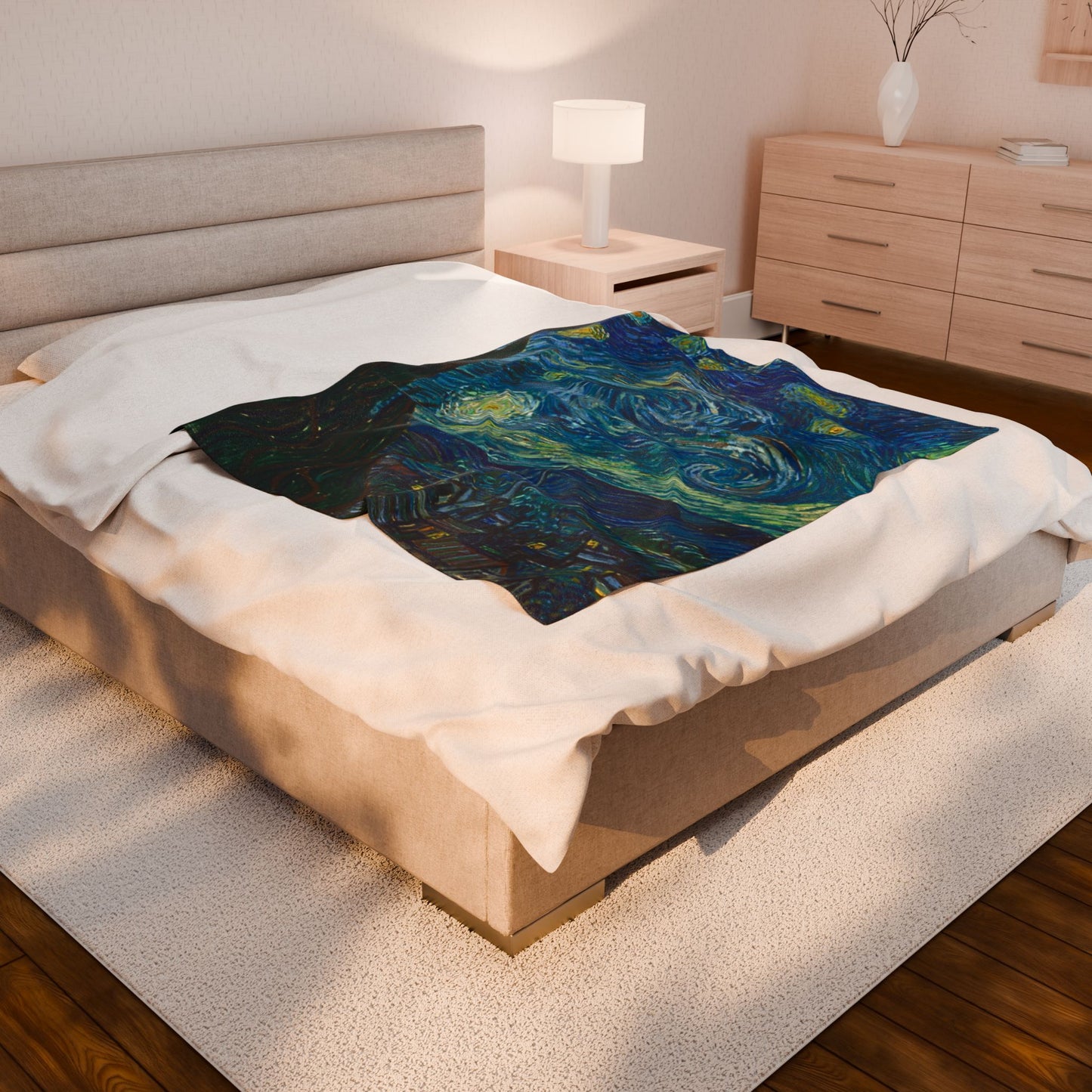 Starry Night Velveteen Plush Blanket - Cozy Decorative Throw for Home