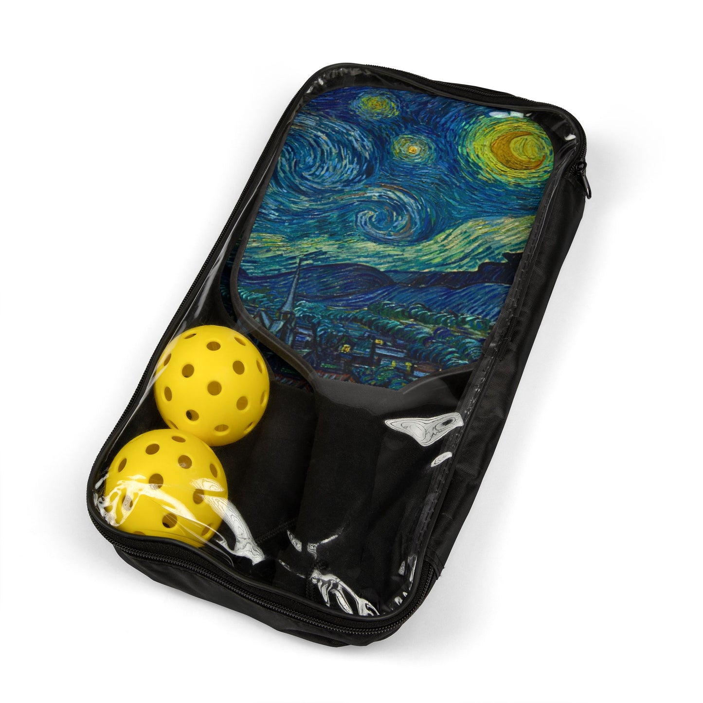 Vincent Van Gogh Inspired Pickleball Paddle Set with Balls - Sports Collection