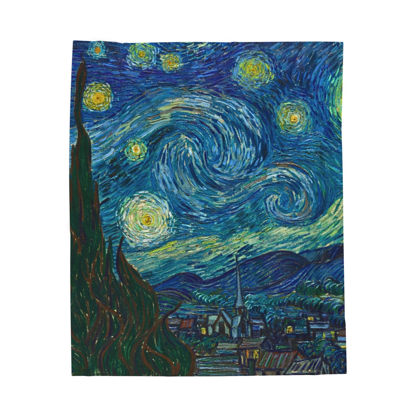 Starry Night Velveteen Plush Blanket - Cozy Decorative Throw for Home