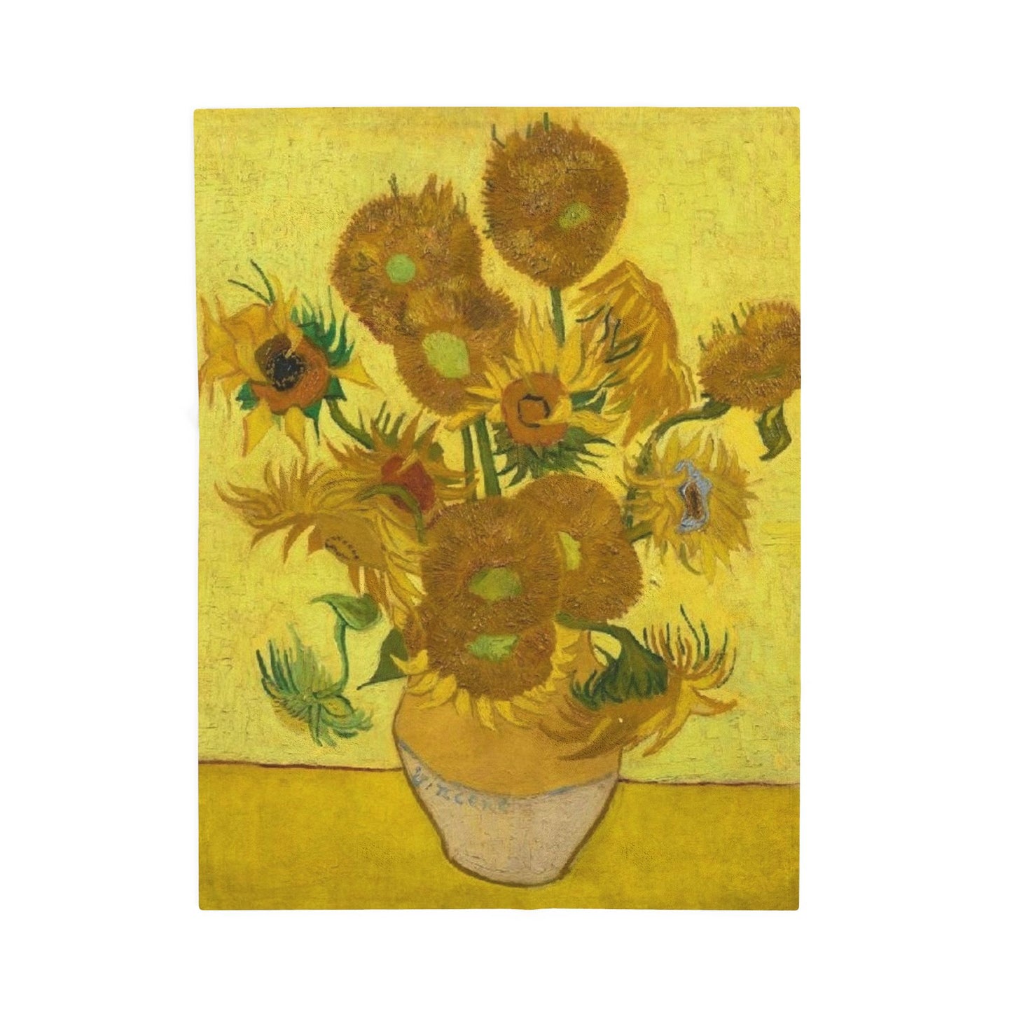 Sunflower Art Velveteen Plush Blanket - Cozy Decorative Throw for Home