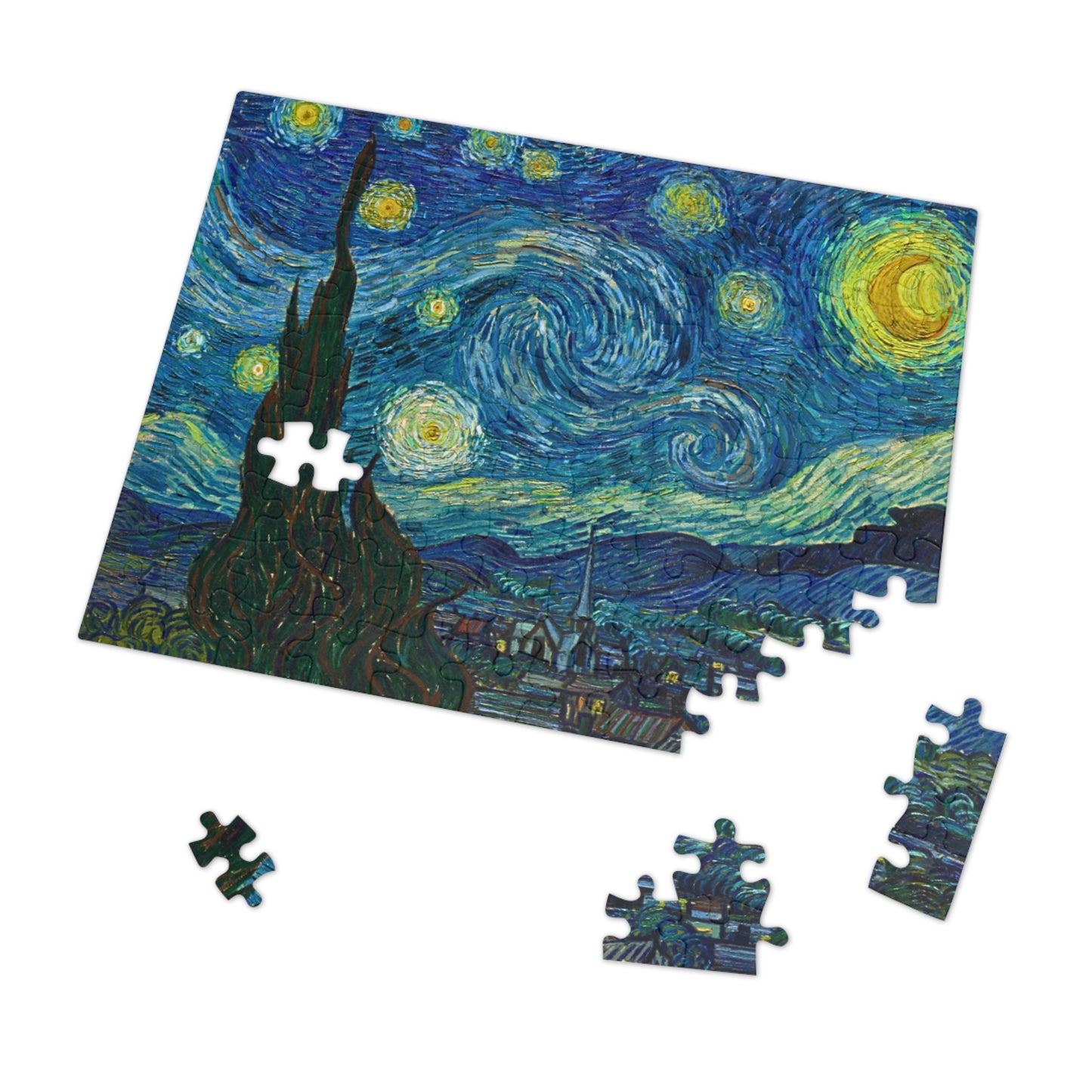 Van Gogh Starry Night Jigsaw Puzzle with Tin