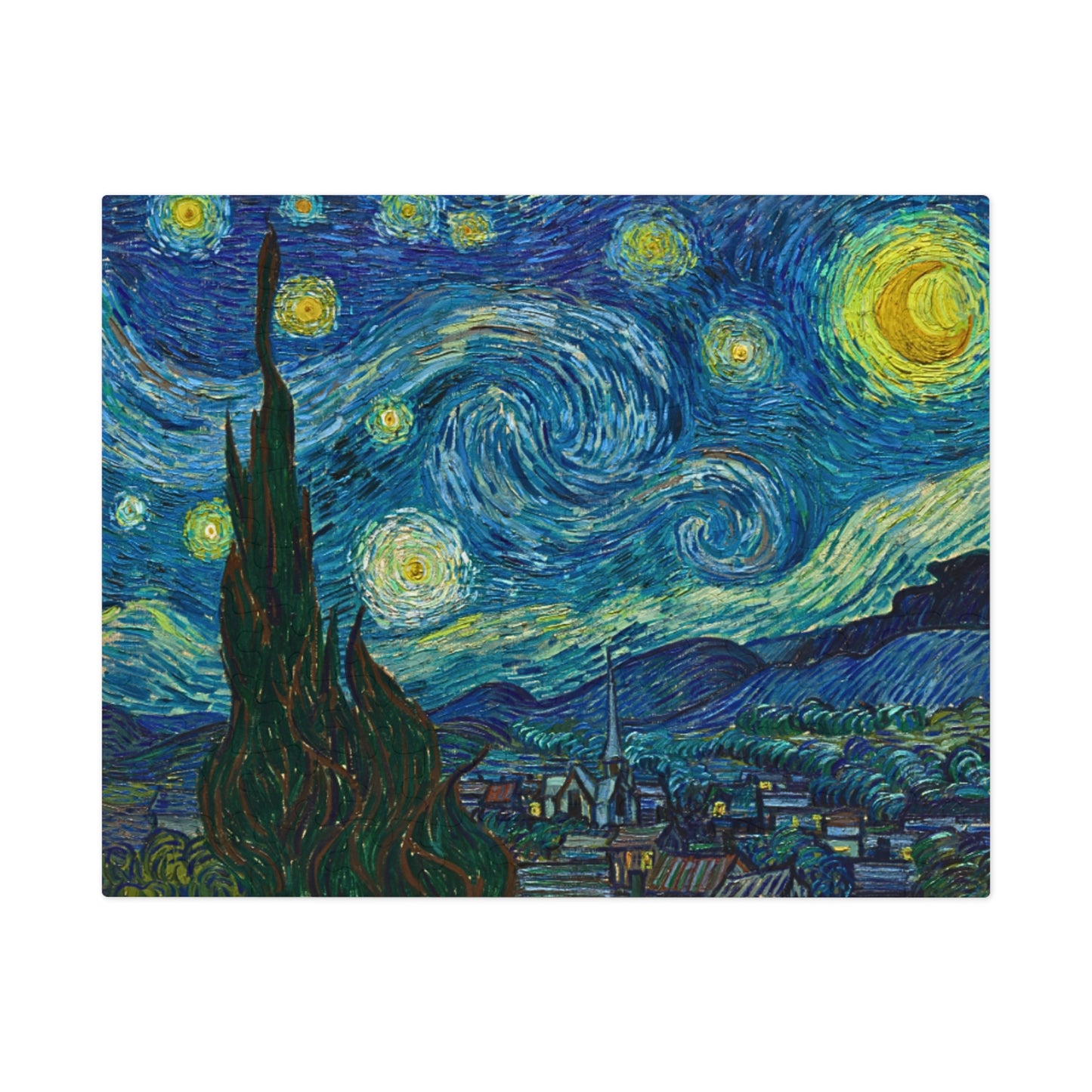 Van Gogh Starry Night Jigsaw Puzzle with Tin