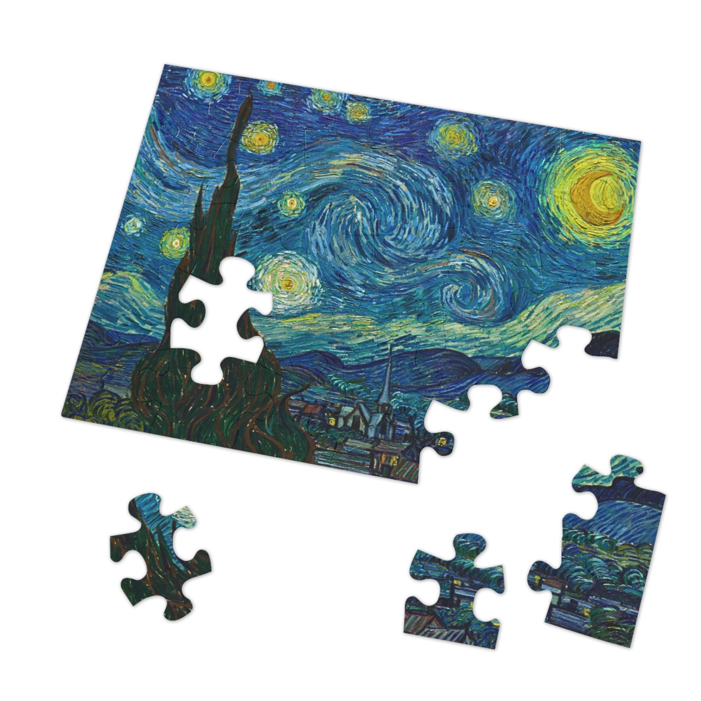 Van Gogh Starry Night Jigsaw Puzzle with Tin