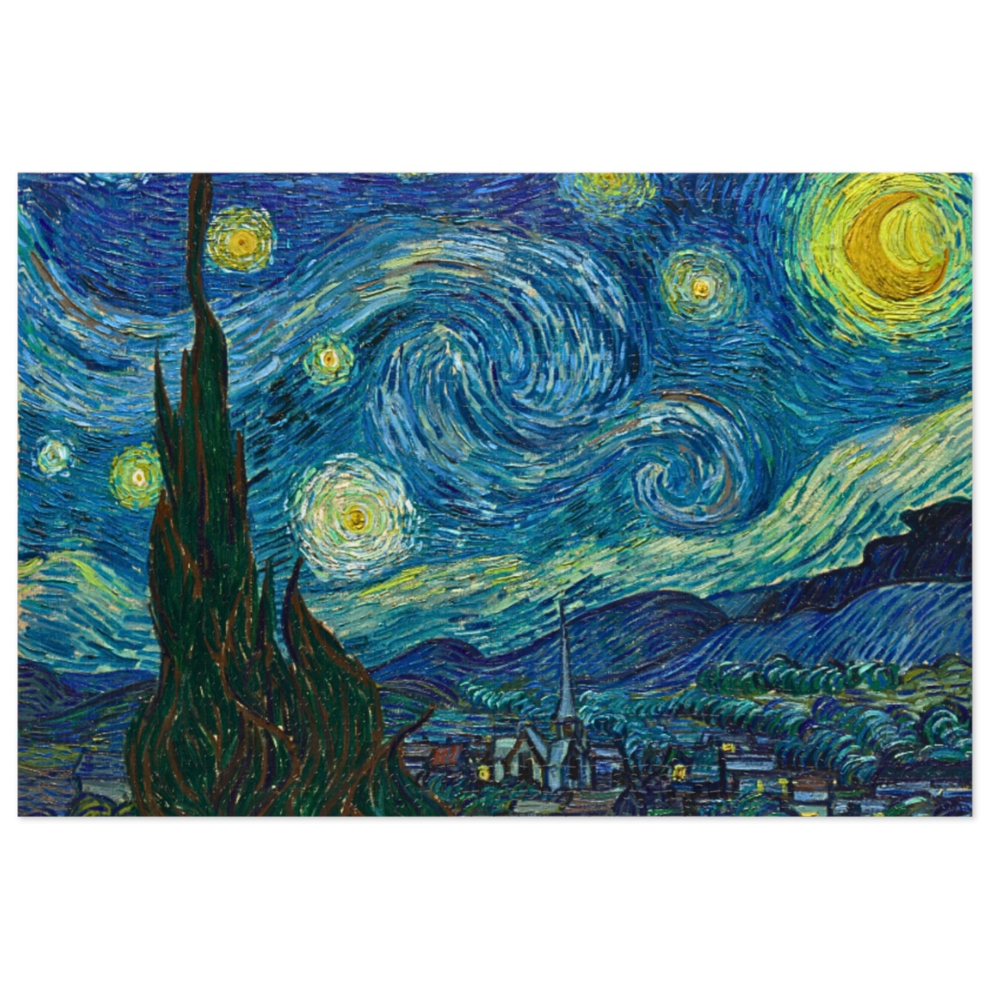 Van Gogh Starry Night Jigsaw Puzzle with Tin