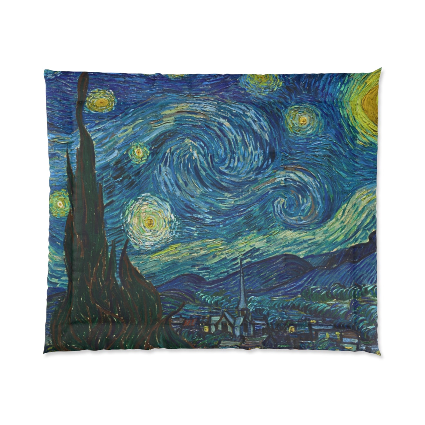 Starry Night Comforter - Cozy Artistic Bedding for Home Decor