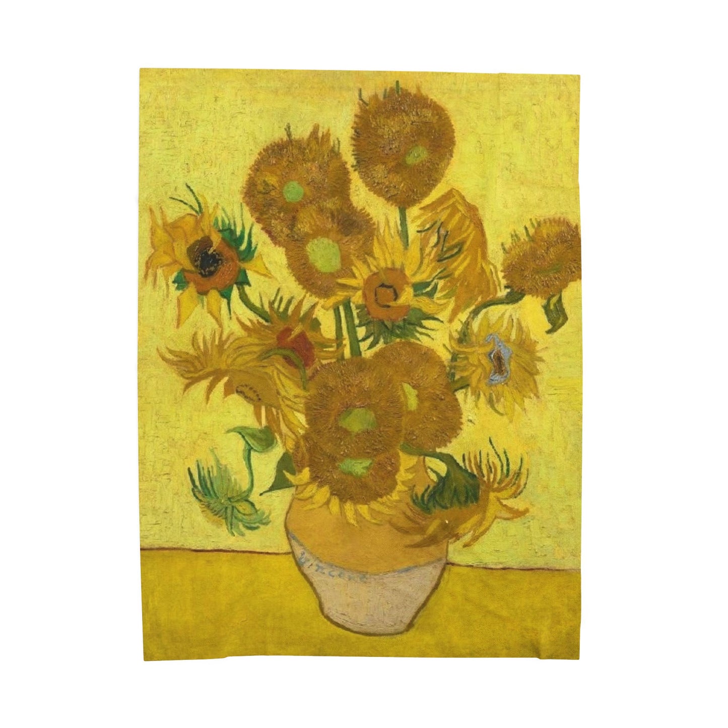 Sunflower Art Velveteen Plush Blanket - Cozy Decorative Throw for Home