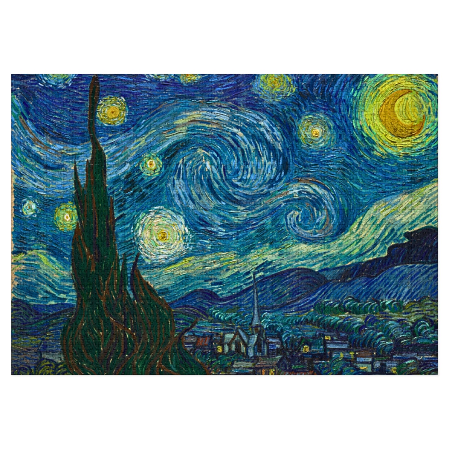 Van Gogh Starry Night Jigsaw Puzzle with Tin