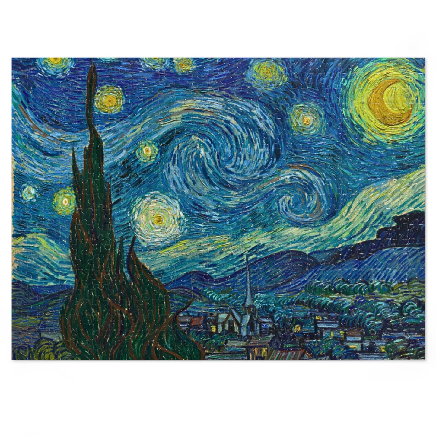 Van Gogh Starry Night Jigsaw Puzzle with Tin