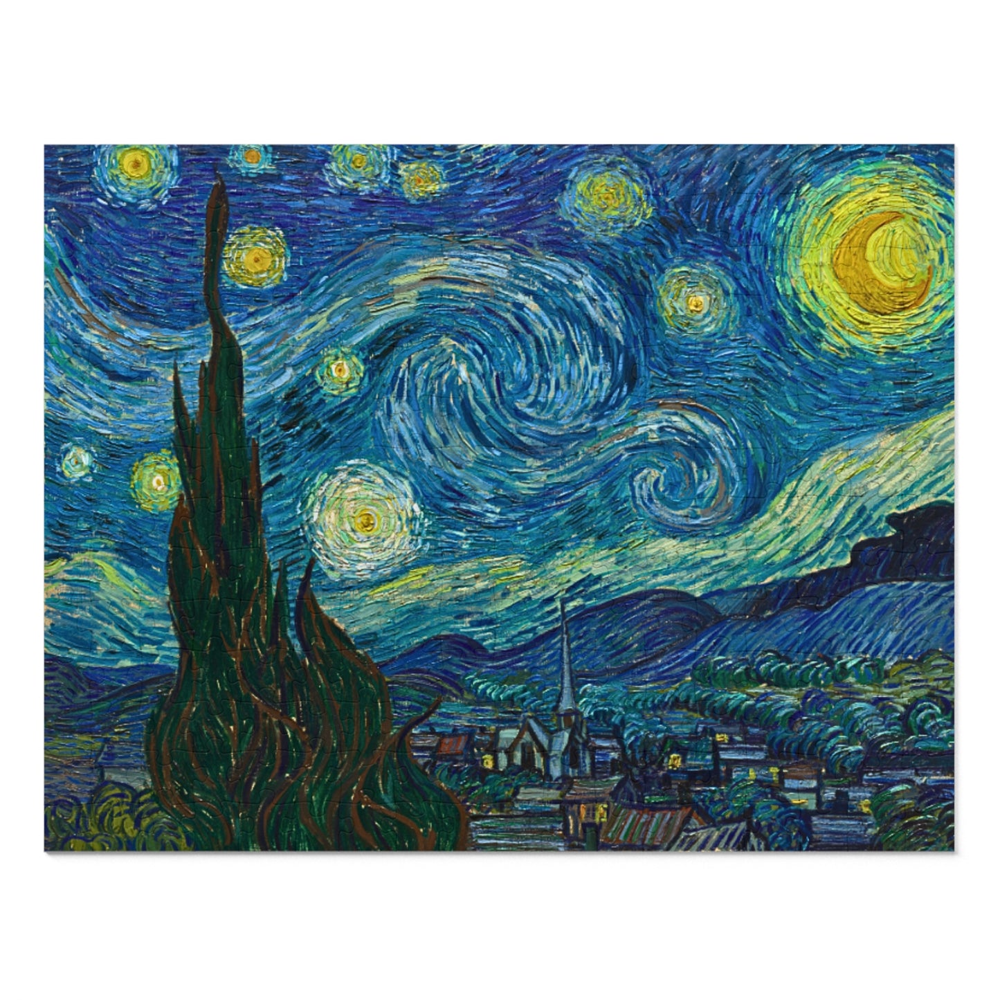 Van Gogh Starry Night Jigsaw Puzzle with Tin