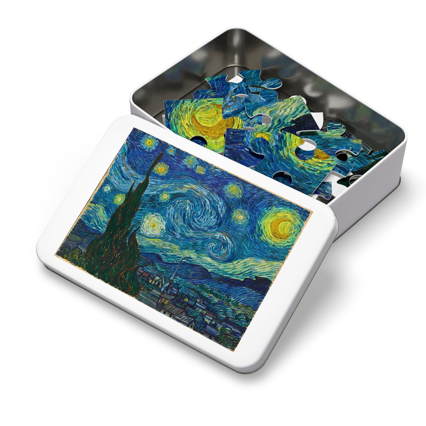 Van Gogh Starry Night Jigsaw Puzzle with Tin