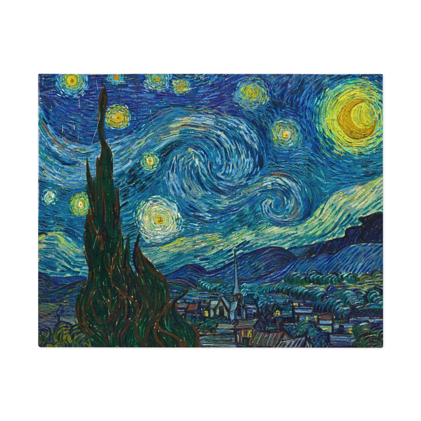 Van Gogh Starry Night Jigsaw Puzzle with Tin