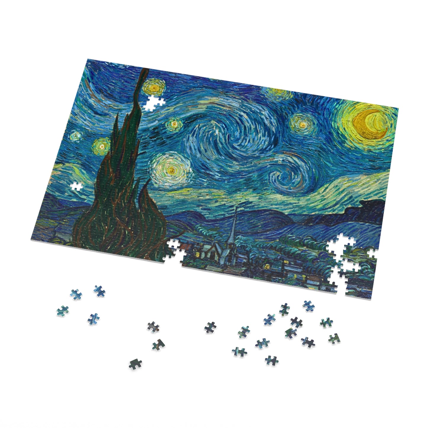 Van Gogh Starry Night Jigsaw Puzzle with Tin