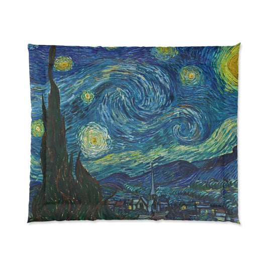 Starry Night Comforter - Cozy Artistic Bedding for Home Decor