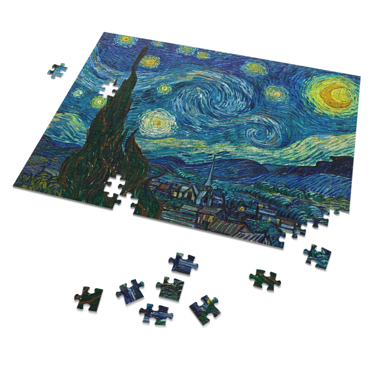 Van Gogh Starry Night Jigsaw Puzzle with Tin