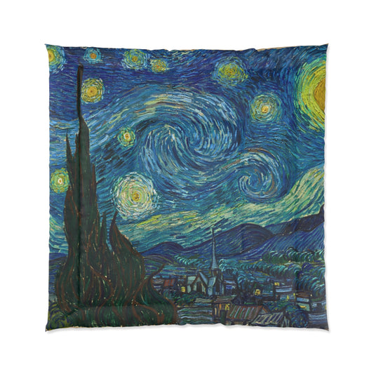 Starry Night Comforter - Cozy Artistic Bedding for Home Decor