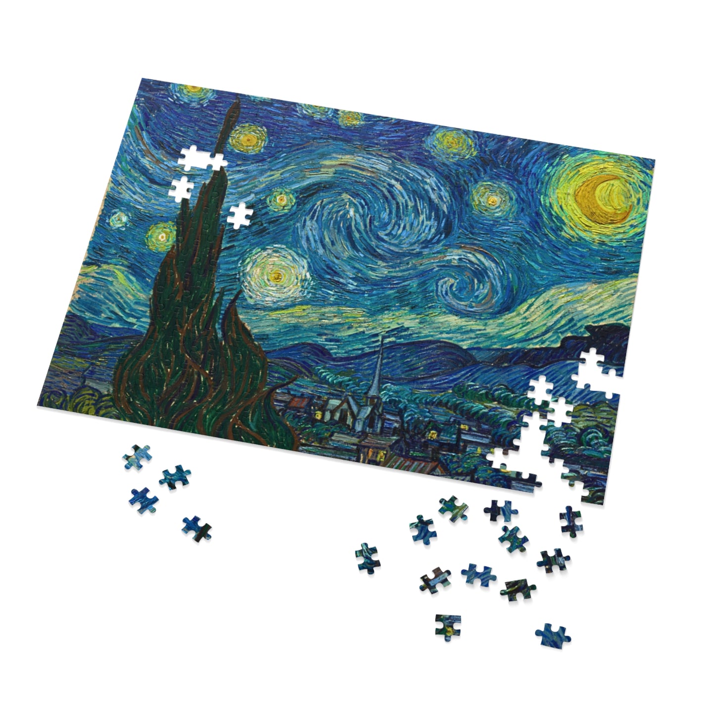 Van Gogh Starry Night Jigsaw Puzzle with Tin